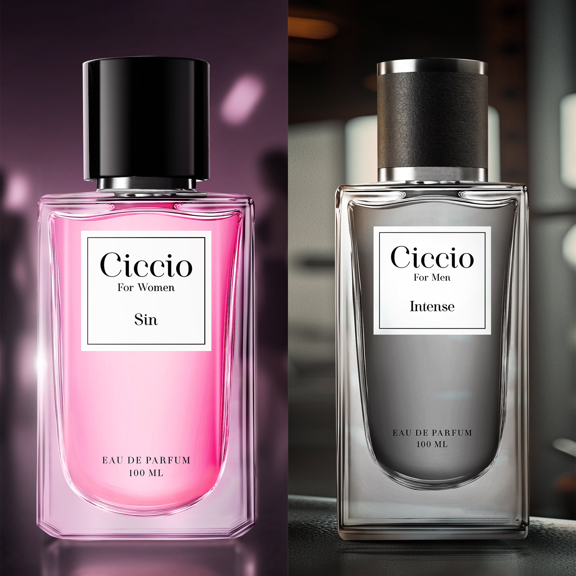 Ciccio Intense for Men & Ciccio Sin for Women (Pack of 2x100 ML)