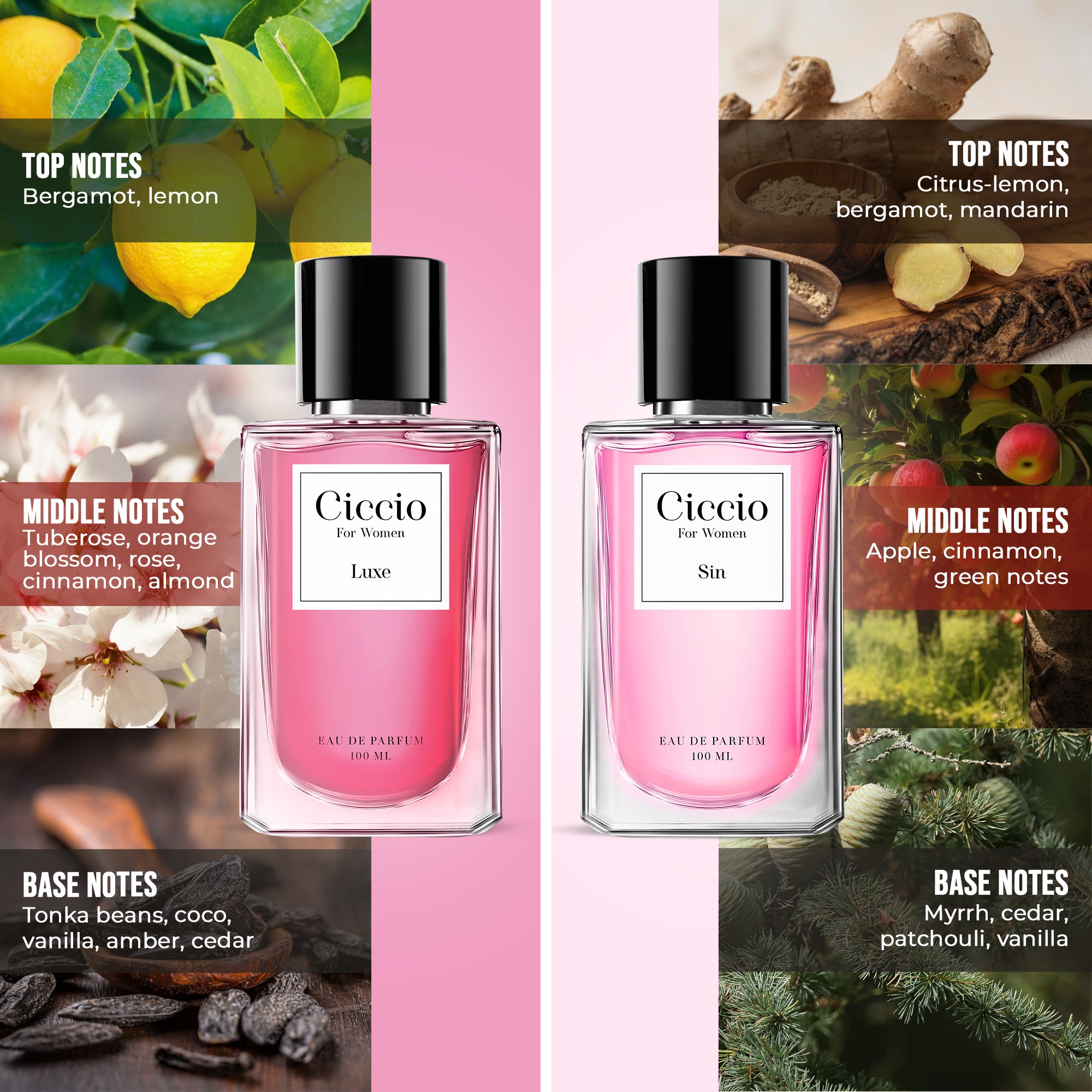 Ciccio LUXE & SIN For Women (Combo Pack of 2x100 ML)