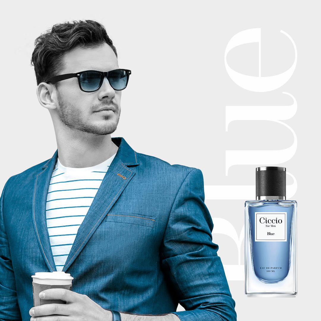 Men's perfume best sale blue bottle